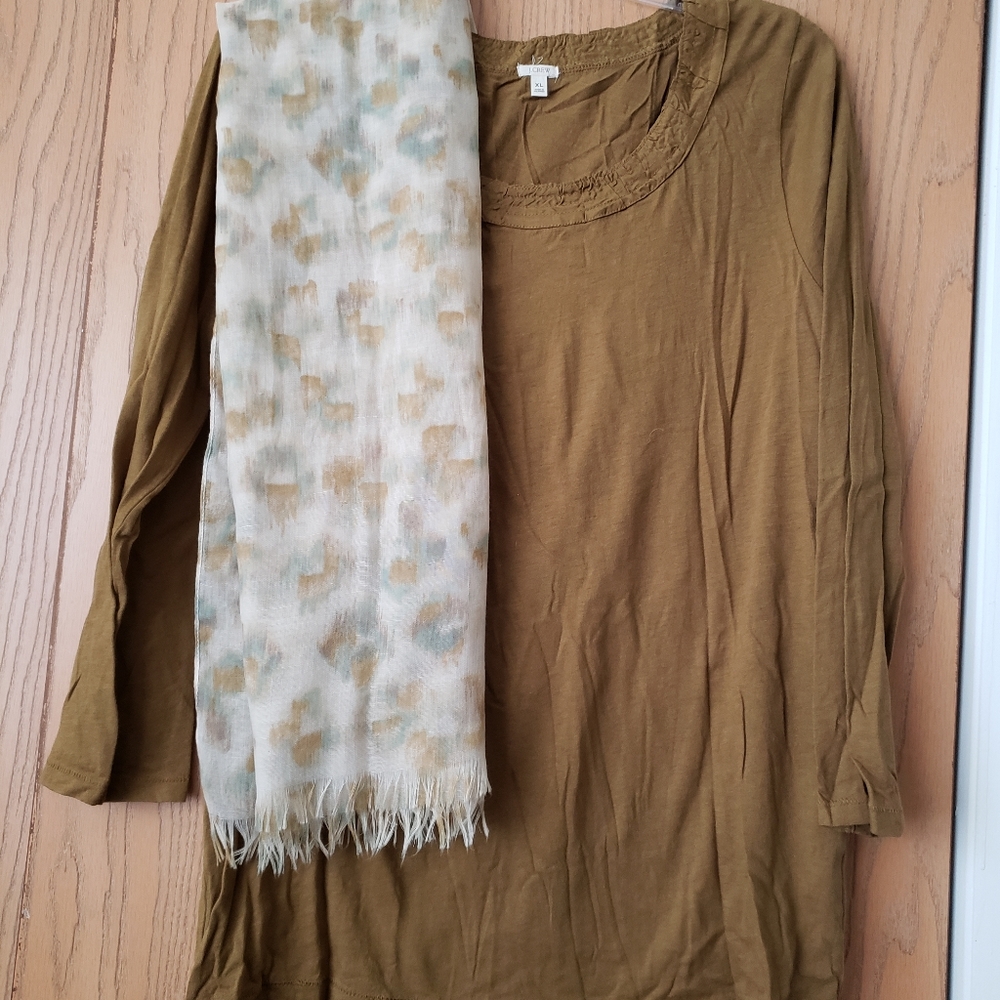 J. Crew Top with Scarf